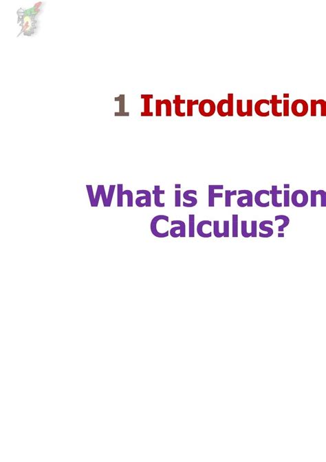 Fractional Calculus