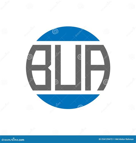 BUA Letter Logo Design on White Background. BUA Creative Initials Circle Logo Concept. Stock ...