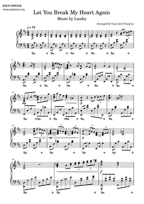 Laufey-Let You Break My Heart Again Sheet Music pdf, - Free Score Download ★