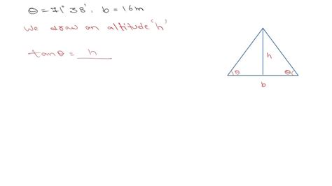 SOLVED:Find the altitude of the isosceles triangl…