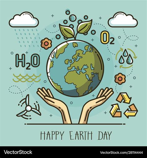 Happy earth day design Royalty Free Vector Image