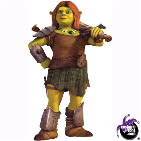 Shrek Forever After - Fiona Warrior Costume: plaid material for skirt, large brown belt with a ...