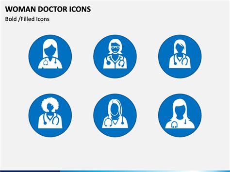 Woman Doctor Icons for PowerPoint and Google Slides - PPT Slides