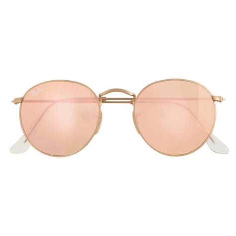 J.Crew Ray-ban Retro Round Sunglasses With Flash Lenses in Pink - Lyst