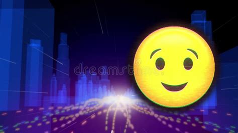 Animation of Smiling Emoji Icon on Green Background Stock Video - Video of digital, global ...