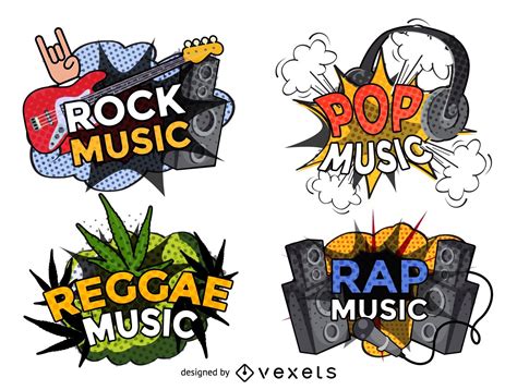 Music Genres Logos Vector Download