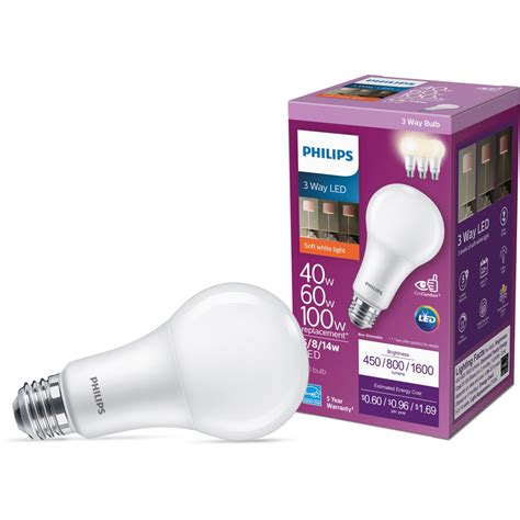 Philips A21 Medium 3-Way LED Light Bulb - Walmart.com - Walmart.com