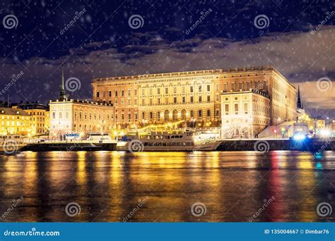 Winter View on Royal Palace in Stockholm, Sweden Stock Image - Image of ...