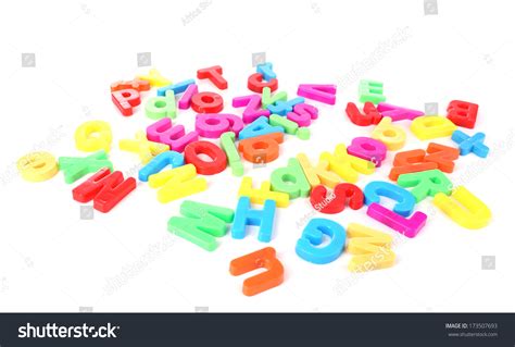 Colorful Magnetic Letters Isolated On White Stock Photo 173507693 ...