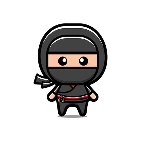 Cute dibujos animados ninja | Vector Premium