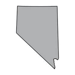 Nevada map shape united states of america flat Vector Image