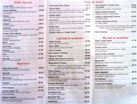 Polka European Market & Deli Menu - Urbanspoon/Zomato