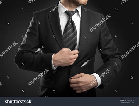 Businessman Suit On Black Background Stock Photo 144115126 | Shutterstock