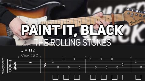 The Rolling Stones - Paint It Black (Guitar lesson with TAB) - YouTube