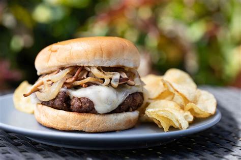 Grilled Mushroom Swiss Burger Recipe