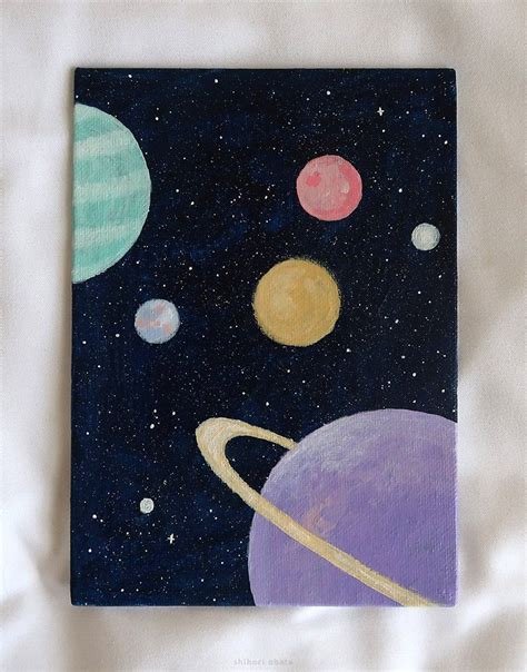 15 Easy Outer Space & Galaxy Painting Ideas | Ideias para telas, Inspirações para pintura ...