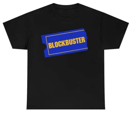 BLOCKBUSTER VIDEO RETRO 80s 90s Unisex Heavy Cotton Black Tee VHS ...