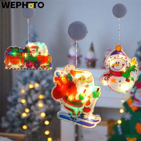 Christmas Decorations Christmas Window Lights Tree Reindeer Snowflake Santa Christmas Lights ...