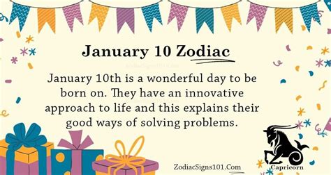 January 10 Zodiac Is Capricorn, Birthdays And Horoscope - ZodiacSigns101