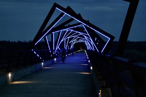 High Trestle Trail Bridge at Night Photograph by Dave Jonasen - Pixels