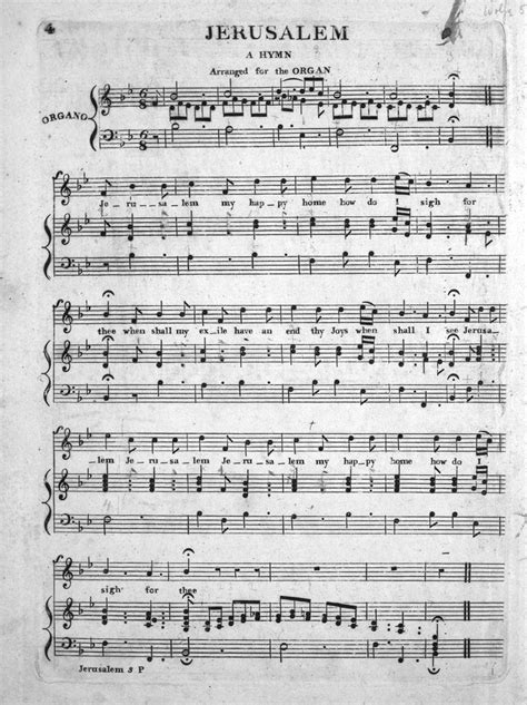 038.101 - Jerusalem. A Hymn [two arrangements, second one for the organ ...