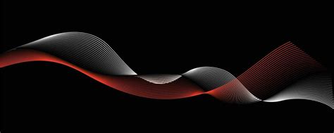 Colorful abstract wave in black background. dynamic abstract line design in modern and luxurious ...