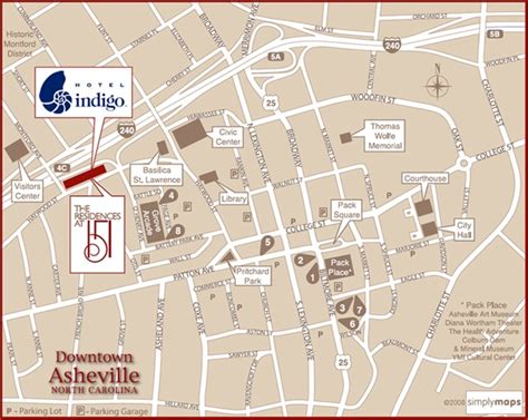 Map of Asheville | Asheville downtown, Hotel indigo, Thomas wolfe