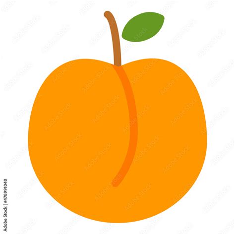 Peach icon logo vector illustration Stock Vector | Adobe Stock