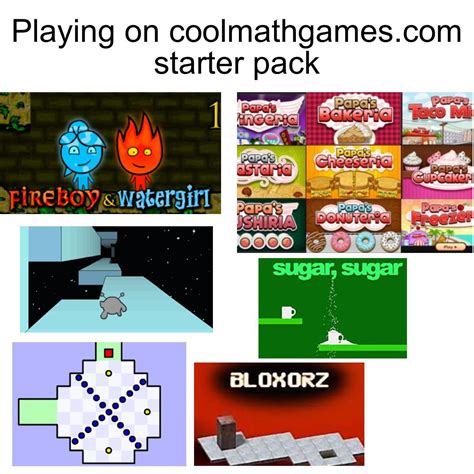 Playing on cool math games starter pack | /r/starterpacks | Starter Packs | Know Your Meme