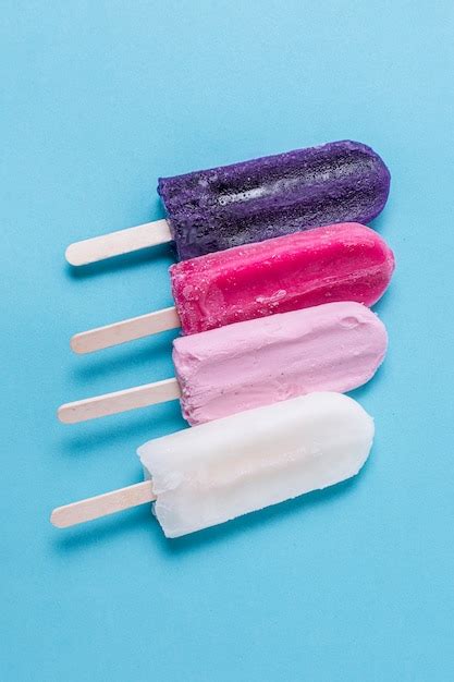 Free Photo | Various of ice cream flavour on sticks