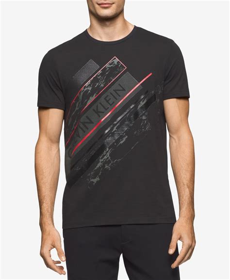 Calvin Klein Men's Graphic-Print T-Shirt & Reviews - T-Shirts - Men ...