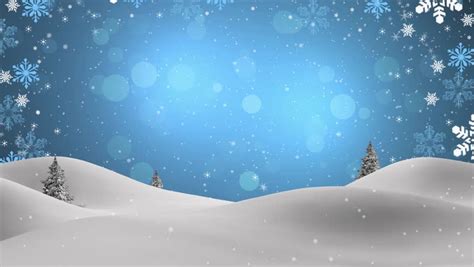 Cartoon Christmas Snow Scene Looping Background Pan Stock Footage Video ...