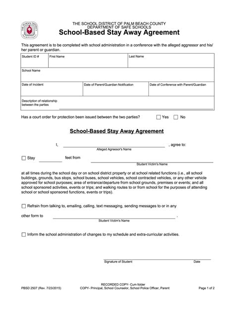 Stay Away Agreement - Fill Online, Printable, Fillable, Blank | pdfFiller