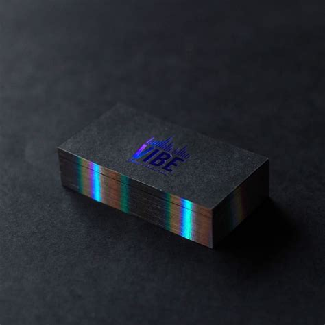 holographic foil edge | Elegant business cards design, Business card design minimal, Cute ...