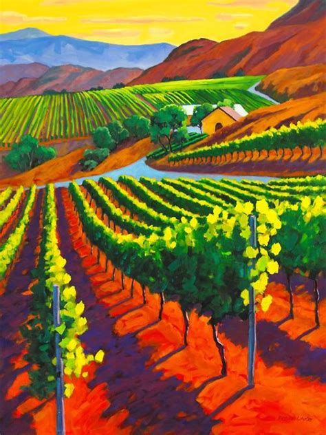 vineyard art | Vineyard art, Landscape art, Landscape paintings