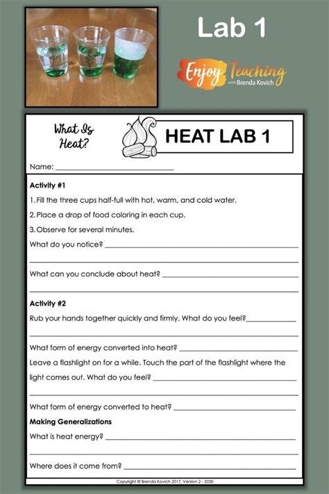 Teaching Thermal Energy with Heat Activities for Kids | Thermal energy activities, Heat energy ...