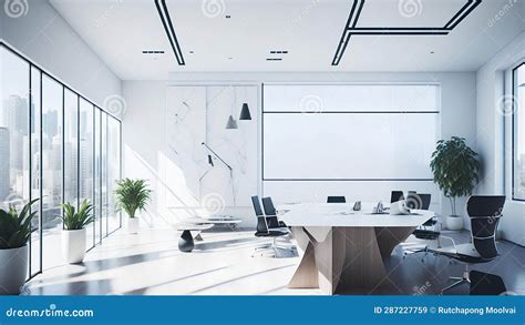 Modern Contemporary Office and Meeting Room Stock Illustration ...