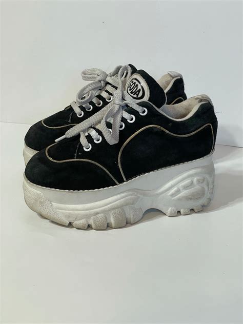 Gorgeous 1990s vintage Soda platform chunky leather shoes. – FabulousVin