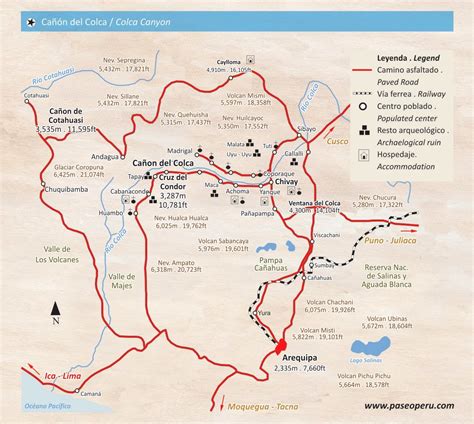 Mapas do Cânion Colca - Peru | MapasBlog