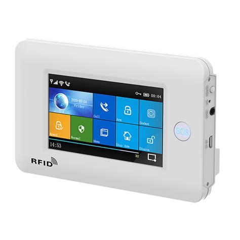 Tuya Wireless Intrusion Alarm Monitoring Security System 4.3" Touchscreen 100 Zones RFID Alexa Echo