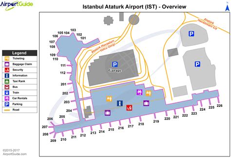 İstanbul - Atatürk International (IST) Airport Terminal Map - Overview ...