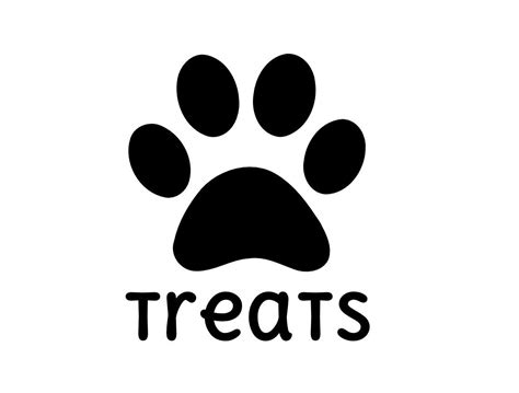 Clip Art Dog Cut File Animal Paw Svg Dog Bone Silhouette Dog Treats Svg ...