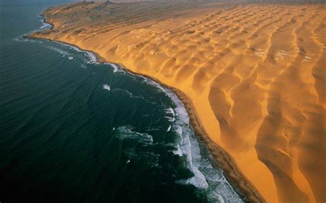 desert, Namibia, Coast, Beach, Dune, Sea, Aerial View, Nature, Landscape, Sand, Waves Wallpapers ...