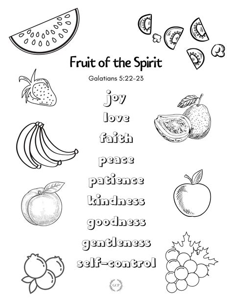 Coloring Pages Of Fruit Of The Spirit