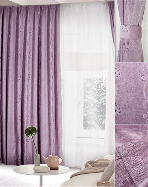 Getting a flowery touch to your rooms with lilac curtains ...