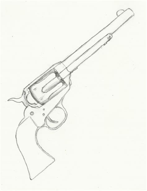 Hand Gun Drawing at GetDrawings | Free download