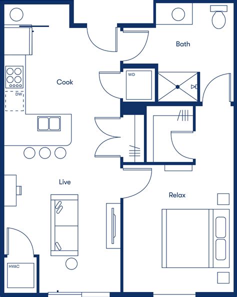 Apartment 2 Bedroom Floor Plans : Small Two Bedroom Apartment Floor ...