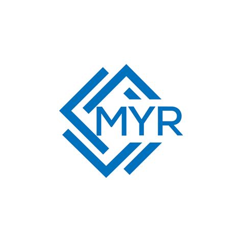 MYR letter logo design on white background. MYR creative circle letter ...