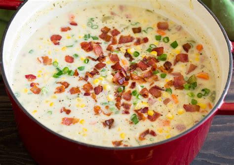 Creamy Ham Potato and Corn Chowder - Cooking Classy