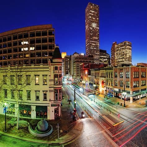 Main Street At Twilight - Downtown Houston Skyline Texas Photograph by ...